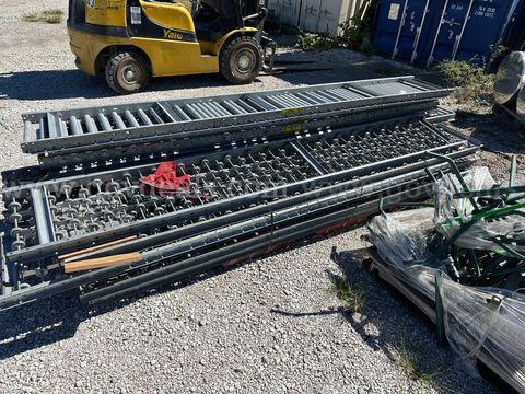 Lot of 15 Roller Track Rails and Stands-WILL SHIP
