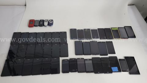 Bulk Lot of 38 Smartphones, Flip Phones & Camera Modules (Samsung, Motorola, Pixel, Nokia & More)