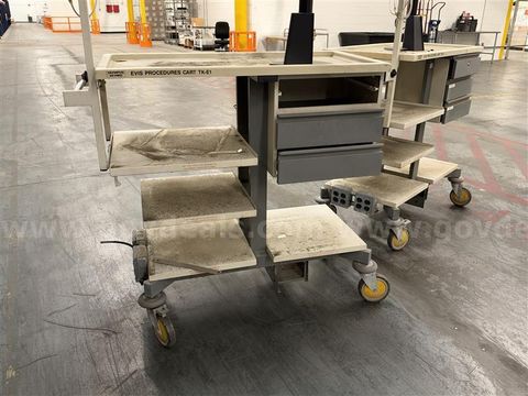 Olympus Tk-E1 Evis Procedure Cart X 2