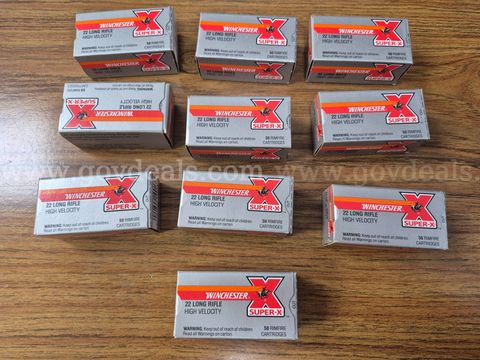 500 Rounds Winchester 22 long rifle high velocity ammunition