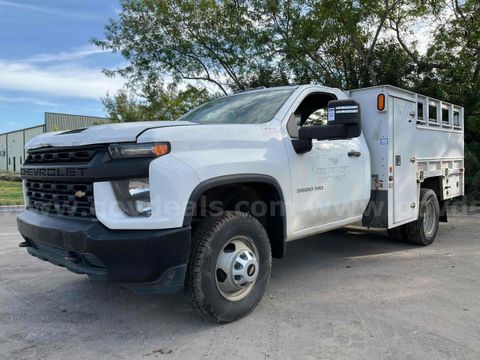 2020 Chevrolet Silverado 3500hd Utility Truck W/ Air Compress And Lift Gate Attached