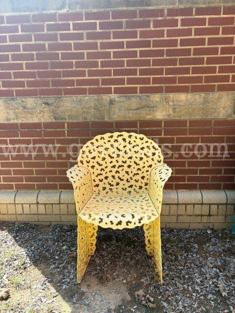 Yellow Small Lounge Chair, with Arms