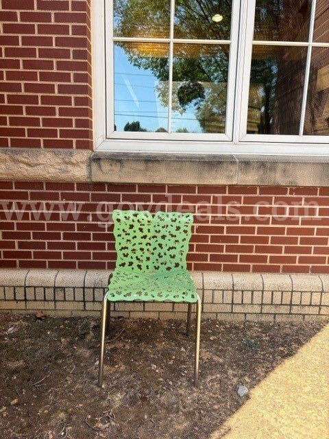 Green Chair, Armless Set of 4