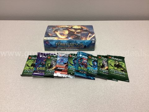 Magic the Gathering Lord of the Rings Tales of middle-earth Set Boosters, 9 Booster Packs