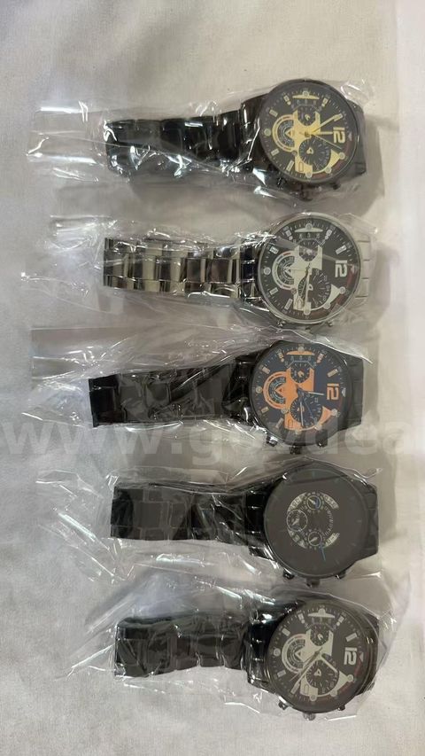 SHIPPING AVAILABLE 5pcs Assorted Men Stainless Steel Quartz Watch Lot Sports Chronograph Business Wristwatch(W1-019)
