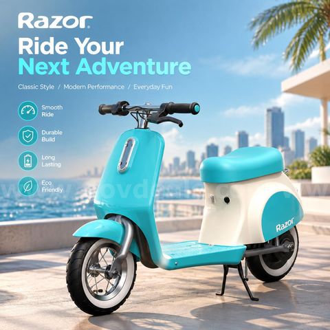 (CA) SHIPPING AVAILABLE Pocket Mod Petite Electric Moped Scooter for Kids (Pocket Mod )