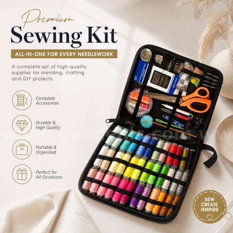 SHIPPING AVAILABLE Sewing Kit for Adults Beginners, Portable Needle Thread Repair Kit (B-106)