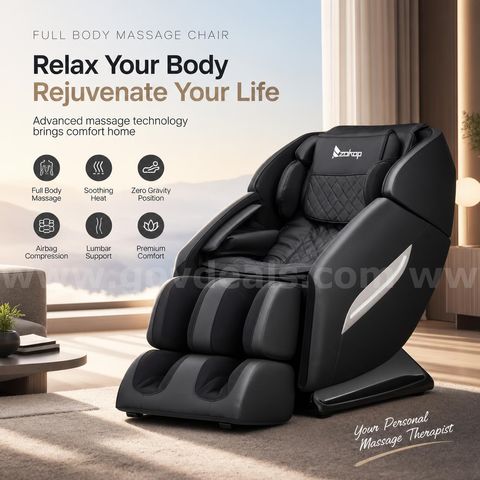 (CA) Local Pick-Up Only Fithood ZOKOP ZKMC-B01 Electric Full Body Massage Chair with Airbags (ZKMC-B01)