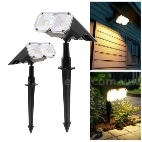 SHIPPING AVAILABLE Lot of 10 Solar Garden Light LED Outdoor, Dimmable Solar Spotlight with Warm White Cool White (B2-04)