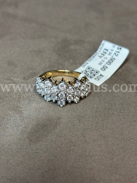 Cluster Ring (Marked: EFFY 14K)