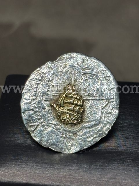 Coin Ship Pendant (Marked: 999fs & 14k)