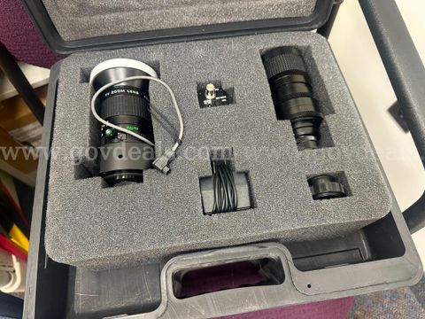 WATEC WAT-902HS Low-Light CCTV Camera w/ Carrying Case & Accessories – Tested & Working