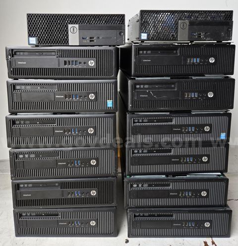 Surplus Lot – 14 Desktop Computers – Hp Elitedesk & Dell Optiplex 7060 – Parts / Repair / Refurbishment