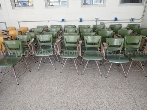 Student Desk/Chair Combos (Qty. 29) - Fold-Down Writing Tops
