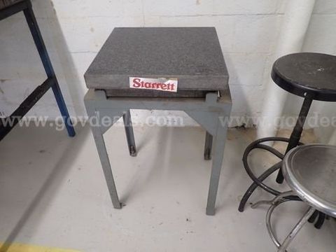Starrett Granite Surface Plate w/ Metal Stand