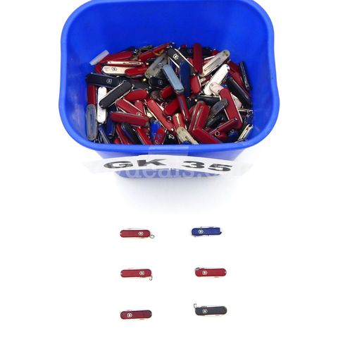 Lot GK35 (1) Bin of Mini Victorinox Knives