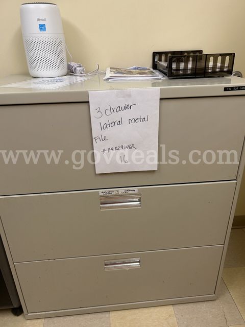 3-drawer lateral file (metal)