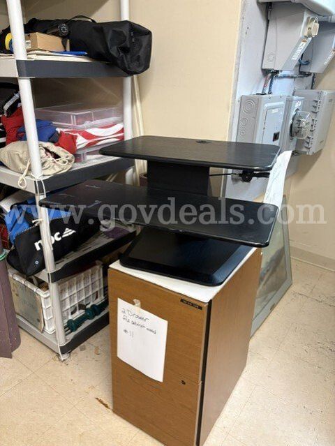 Black Sit To Stand Computer Desk