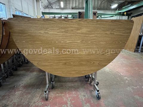 Lot of Five 60" Round Folding Tables
