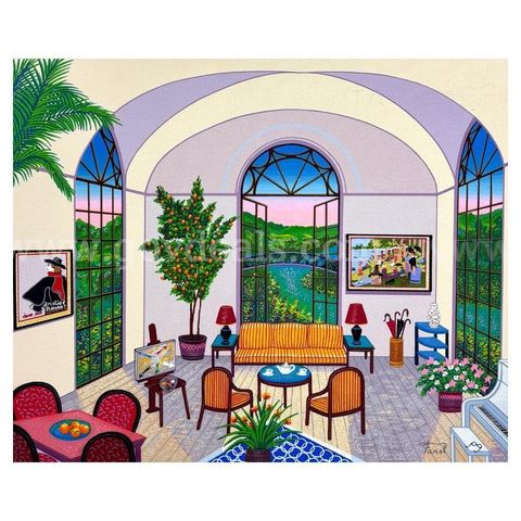 Fanch Ledan, "Interior with Seurat" Limited Edition Fine Art