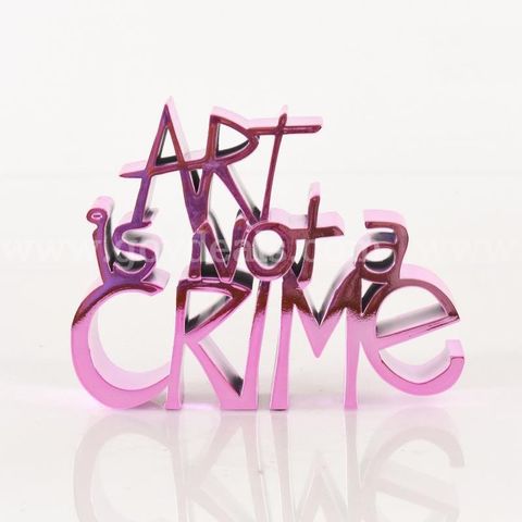 Mr. Brainwash, "Art Is Not a Crime (Chrome Pink)" Limited Edition Fine Art