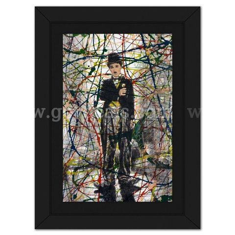 Steve Kaufman (1960-2010), "Charlie Chaplin I" Limited Edition Fine Art