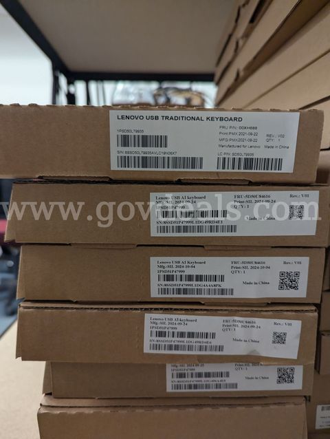 New/Unused Lenovo wired USB keyboards - 105 QTY