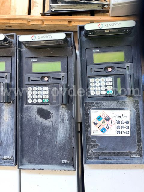 Lot of (17) Gasboy Fuel Island Card Reader Units & (9) Fuel Truck Controllers on (4) Skids