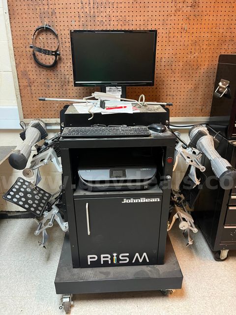 JohnBean Prism Elite Wheel Alignment System w/ 4 Sensor Heads, Monitor, Keyboard & Printer