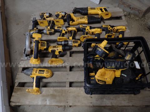 Skid of Dewalt tools