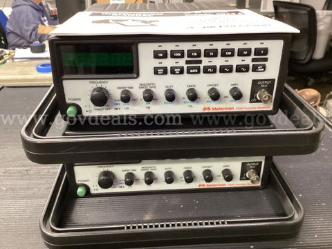 Lot of 2 Meterman FG3C Function Generators 0.3Hz-3MHz w/ B&K Precision 4011A Manual - AS-IS / Untested