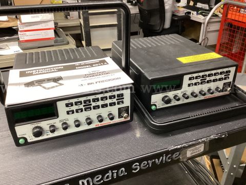 Lot of 2 Meterman FG3C Function Generators 0.3Hz-3MHz w/ B&K Precision 4011A Manual - AS-IS / Untested
