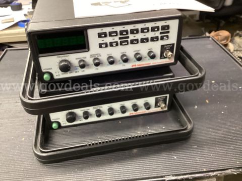 Lot of 2 Meterman FG3C Function Generators 0.3Hz-3MHz w/ B&K Precision 4011A Manual - AS-IS / Untested