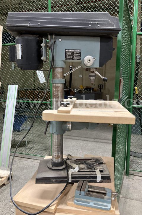 Delta 14-040 Floor Standing Drill Press with Custom Cabinet & Upgraded Table