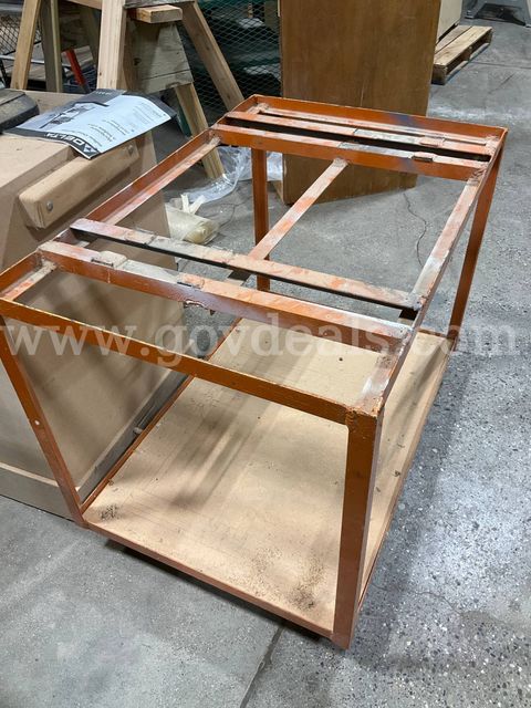 Heavy-Duty Welded Steel Machinery Stand / Shop Cart Frame