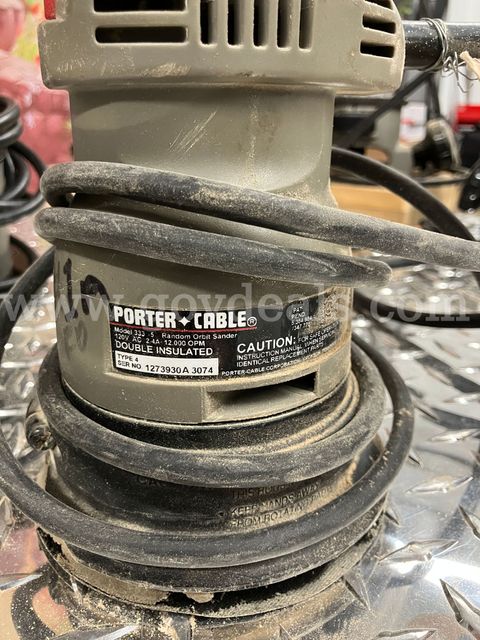 Porter-Cable Model 333 5" Random Orbit Corded Palm Sander – Made in USA