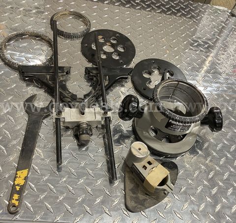 Porter-Cable Model 1001 Fixed Router Base & Accessories Lot