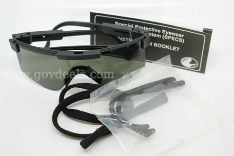 U.S. Army Surplus Lot Of 10 Black Color Genuine Military Ballistic Safety Glasses Nib Made In USA *Can Ship*