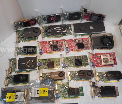 Lot of 23 - Video Graphic Card Nvidia / Asus / HP / EVGA / ATI / Etc. Internal For Desktop Computer
