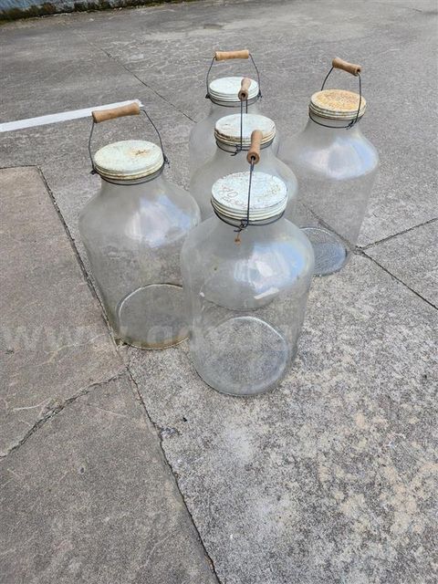 Lot of 5 Owen-Illinois Glass Company (5 Gallon Wide Mouth Jars)
