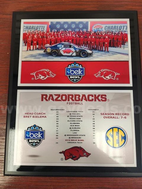 2016 Belk Bowl Commemorative Plaque