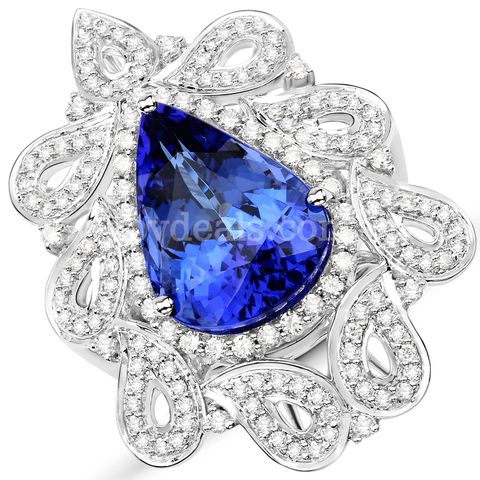 Massive 10.43 CT Tanzanite Diamond Ring AAA Quality APP $47,080