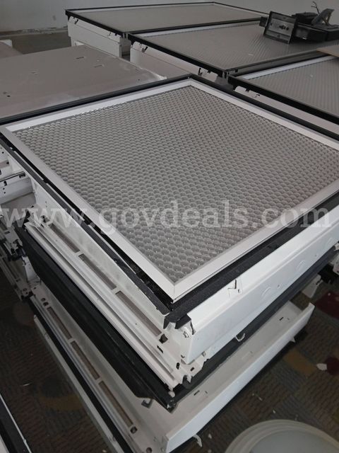 Lot of (24) Lithonia 2' x 2' Troffer lighting fixtures compatible with suspended ceiling. LED converted