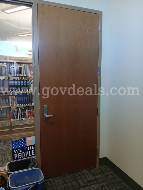(1) 36" x 8' Solid laminate wood door with Wood veneer