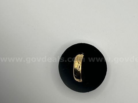 Size 12 Classic Band W/Design Ring. 24K Real Gold Plated