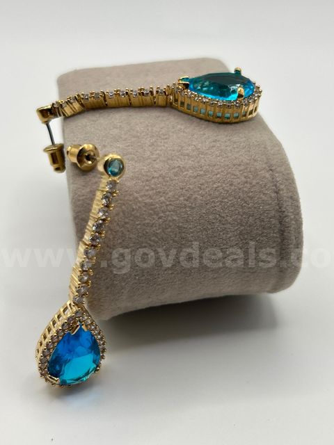 Fabulous Dangling CZ Earrings. 24K Real Gold Filled
