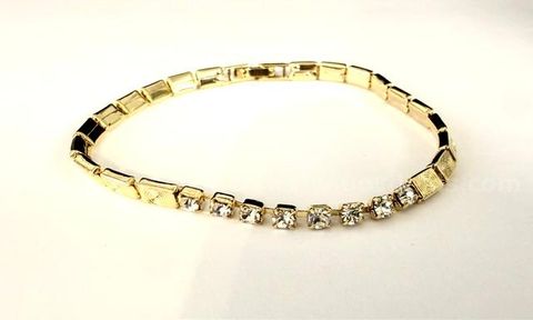 Gorgeous, Ladies, 7 Inch, CZ Tennis Bracelet, Real 24k Gold Plated