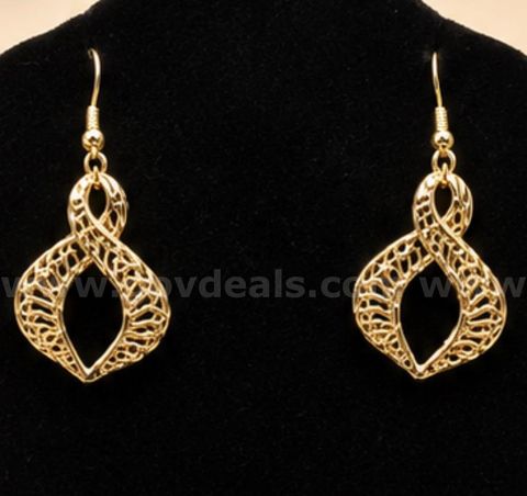 Large Filigree Earrings. 24K Real Gold Filled.