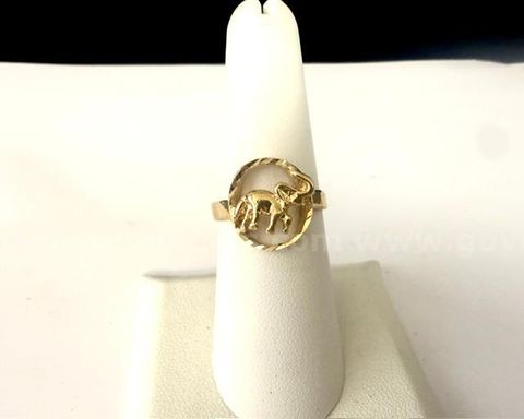 Ladies Size 7, Unique, Elephant Ring, 24k Real Gold Filled