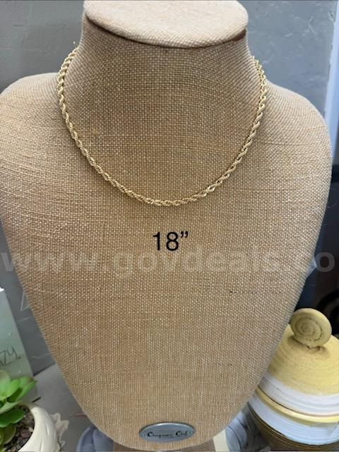 Gorgeous, 18 Inch, 5MM Diamond Cut, Rope Chain Necklace, Real 24k Gold Filled